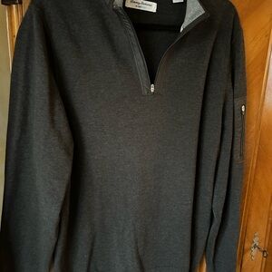 Tommy Bahama Men's Black half Zip Up Sweater Sz L.
